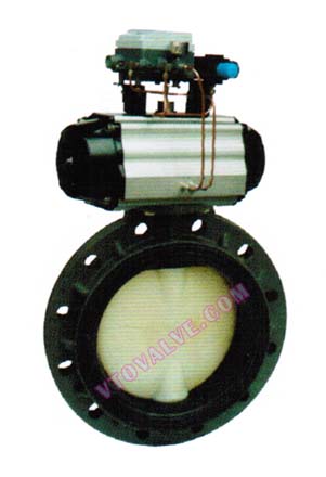 PVC,PVDF,RPP Pneumatic Butterfly Valves