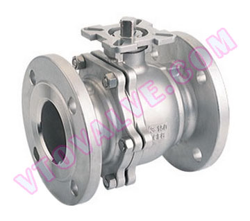 2PC Flanged Ball Valves with Direct Mounting